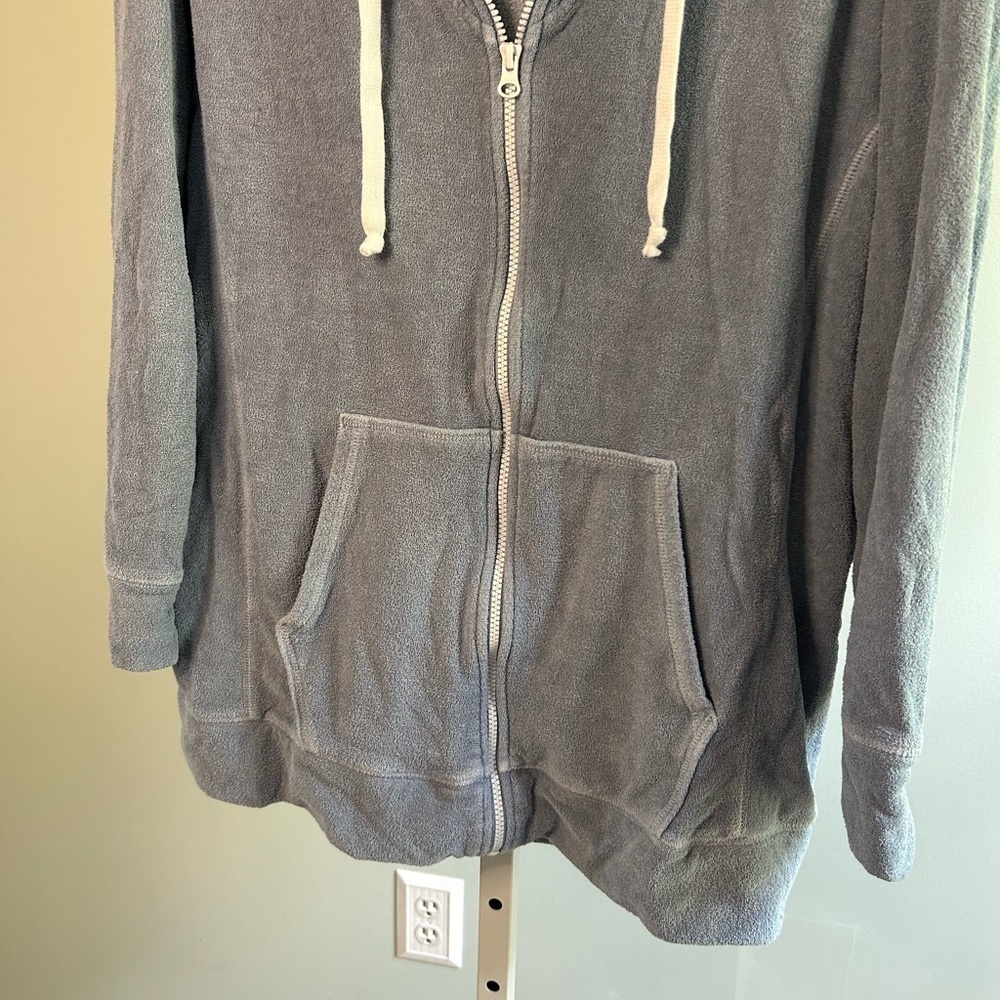 Fabletics Gray Full Zip Hooded Jacket - image 2